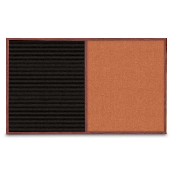 Enclosed Corkboard, 3 Door, 96"x48", 4" Fra